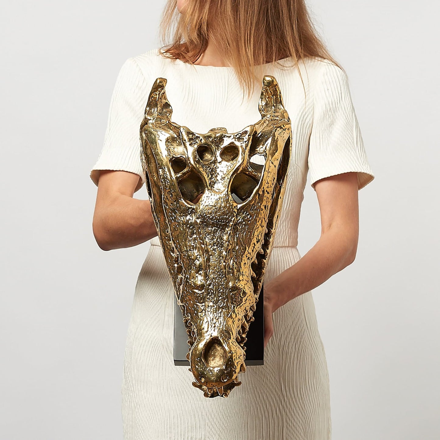 Bronze Crocs Skull