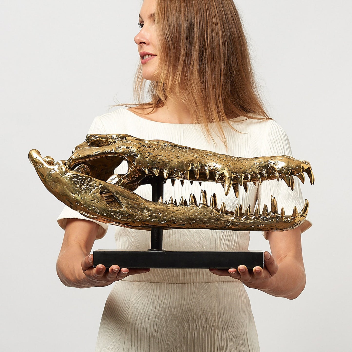 Bronze Crocs Skull