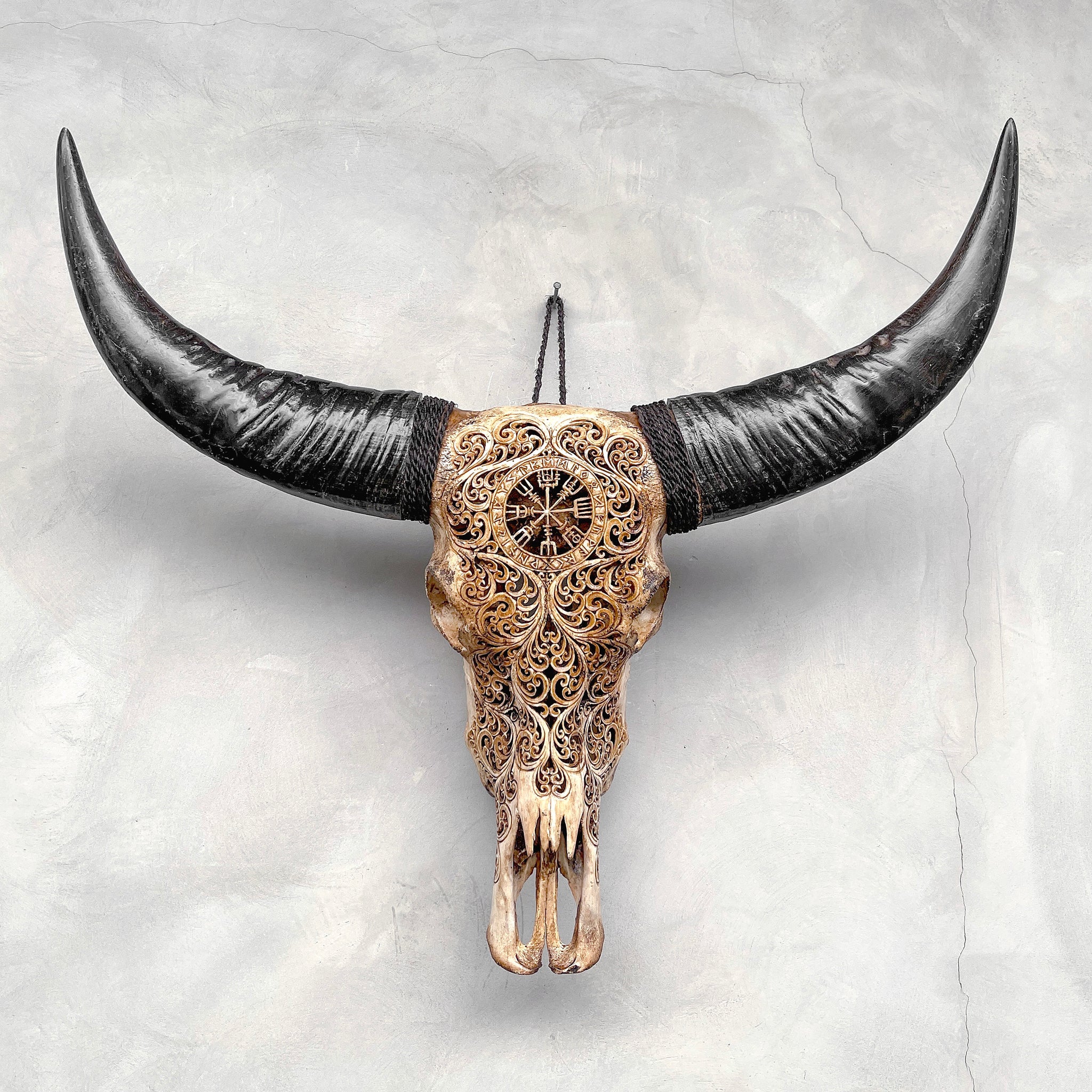 Mythical Trisula | Hand-Carved Buffalo