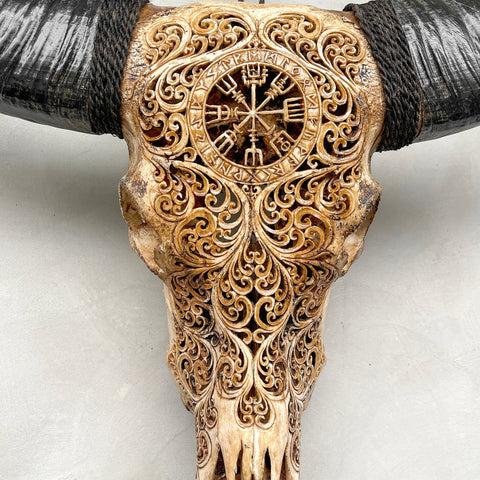 Mythical Trisula | Hand-Carved Buffalo