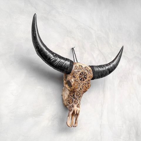 Mythical Trisula | Hand-Carved Buffalo