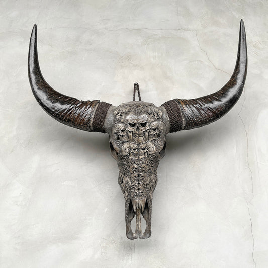 Skull Kumis | Hand-Carved Buffalo