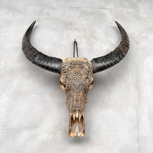 Enchanted Bloom | Hand-Carved Buffalo