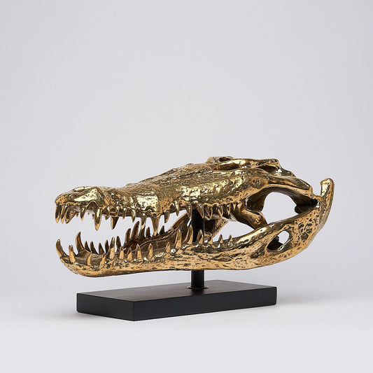 Bronze Crocs Skull